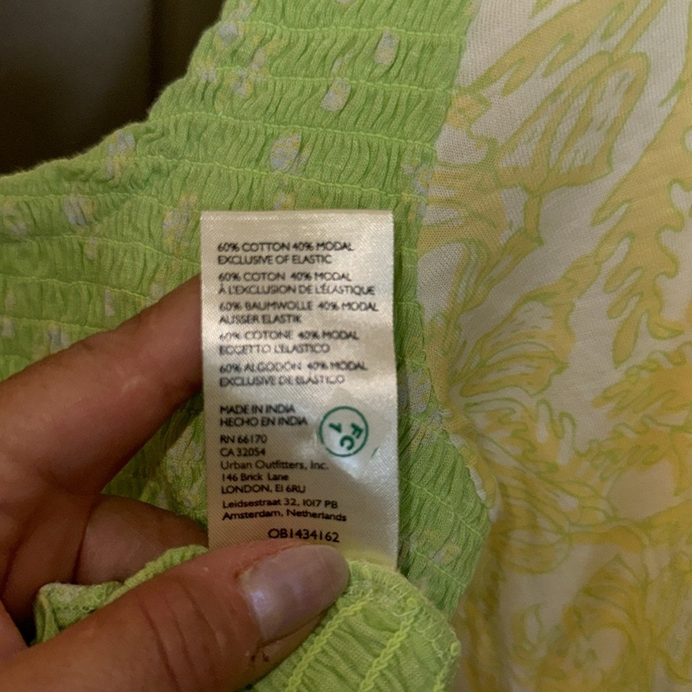 NWT Marigold Mix Print Smocked Top - Picture 9 of 9